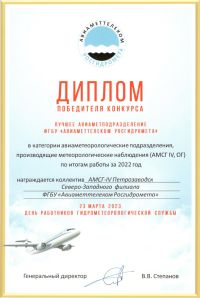 Диплом победителя АМСГ-IV Петрозаводск